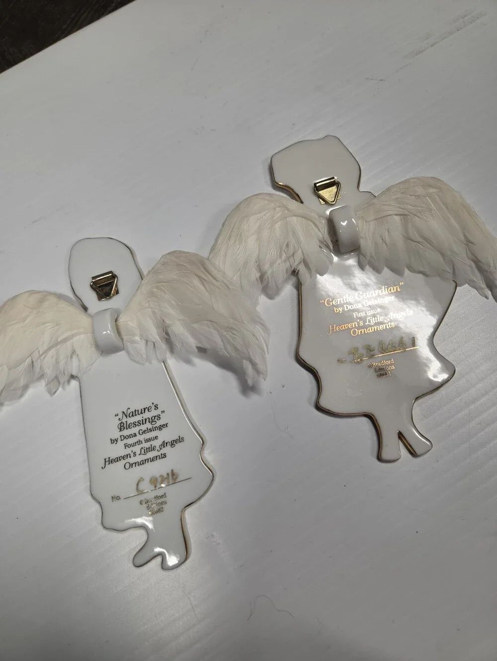 Set of 5 Vintage Dona Gelsinger Heaven's Little Angels Ornaments
